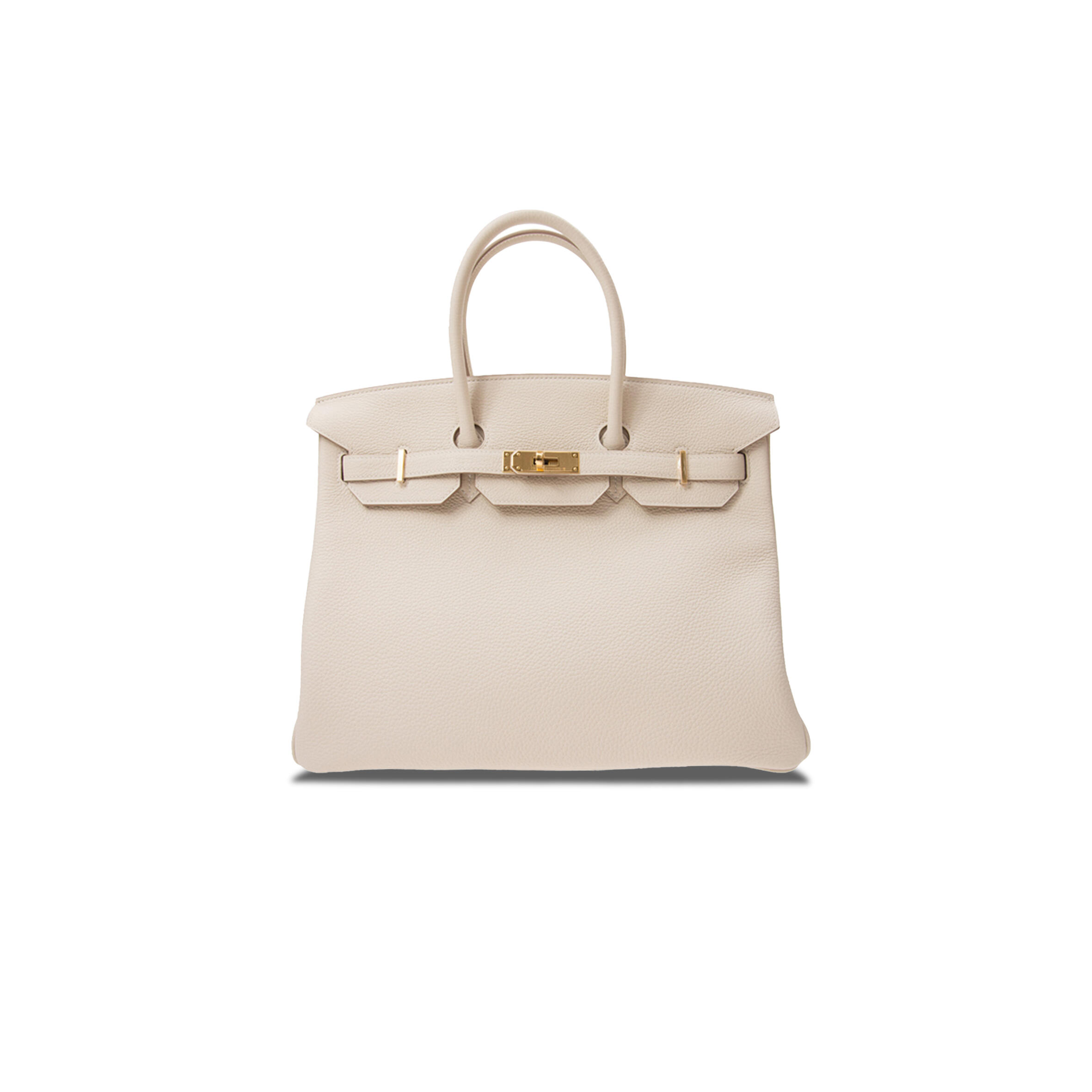 H**me5 BIRKIN 35 TOGO LEATHER MILKSHAKE PLATINUM BUCKLE BAG BK3510TGGP (35*28*18cm) Master Quality